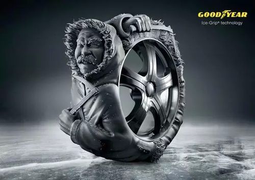轮胎产品创意海报平面广告精选(米其林,固特异,普利司通,倍耐力
